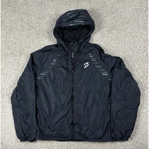 Peloton Windbreaker Jacket Mens Small Gray Full Zip Hooded Workout‎ Gym Casual